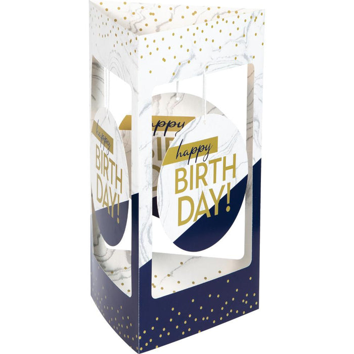 Bulk Navy and Gold Birthday Centerpiece Stands (18 per Case)