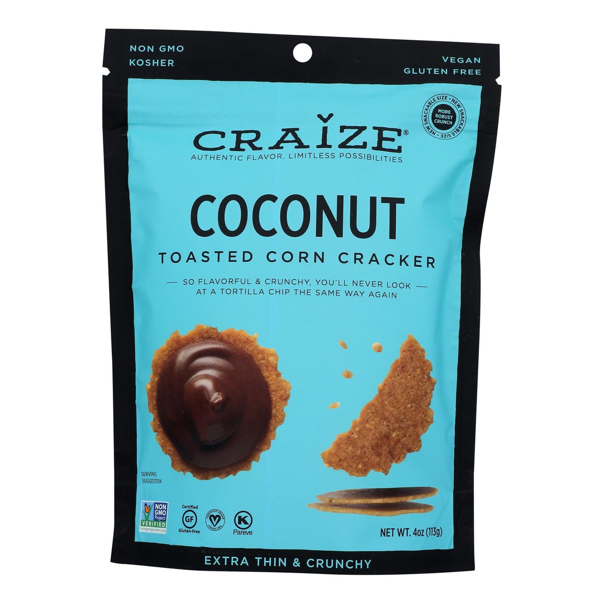 Craize Corn Crisps Coconut Toastd, 0.9 oz. (Pack of 6) — Specialty Food ...