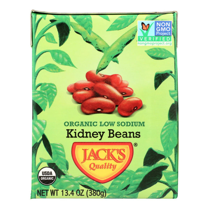 Jack's Quality Organic Low Sodium Red Kidney Beans, 13.4 Oz (Pack of 8)