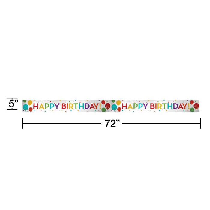 Bulk Happy Birthday Foil Banners (12 per Case)