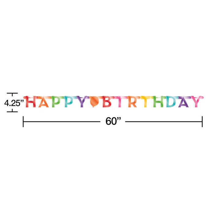 Bulk Colorful Happy Birthday Banners (12 per Case)