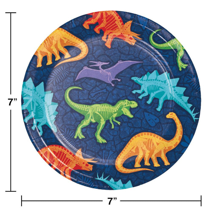 Bulk Dino Dig Paper Dessert Plates (96 per Case)