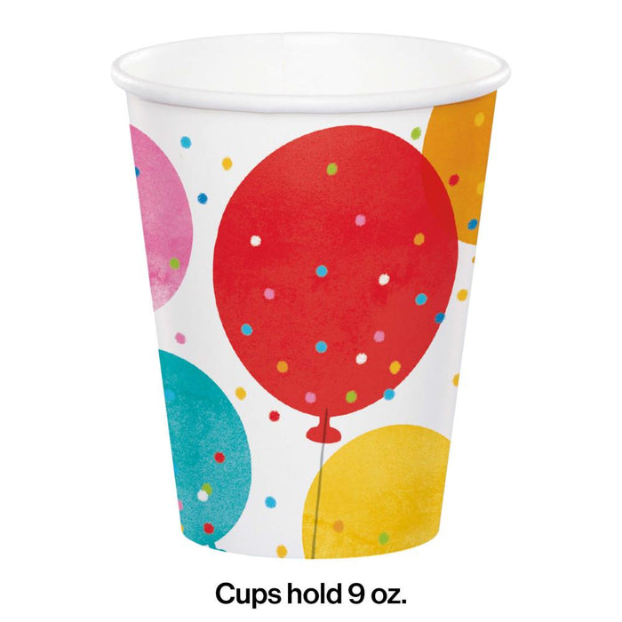 Bulk Birthday Confetti Balloons Paper Cups (96 per Case)