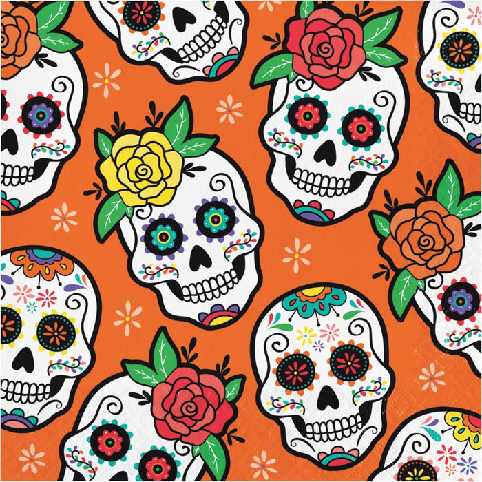 Bulk Dia de Muertos Napkins (192 per Case)