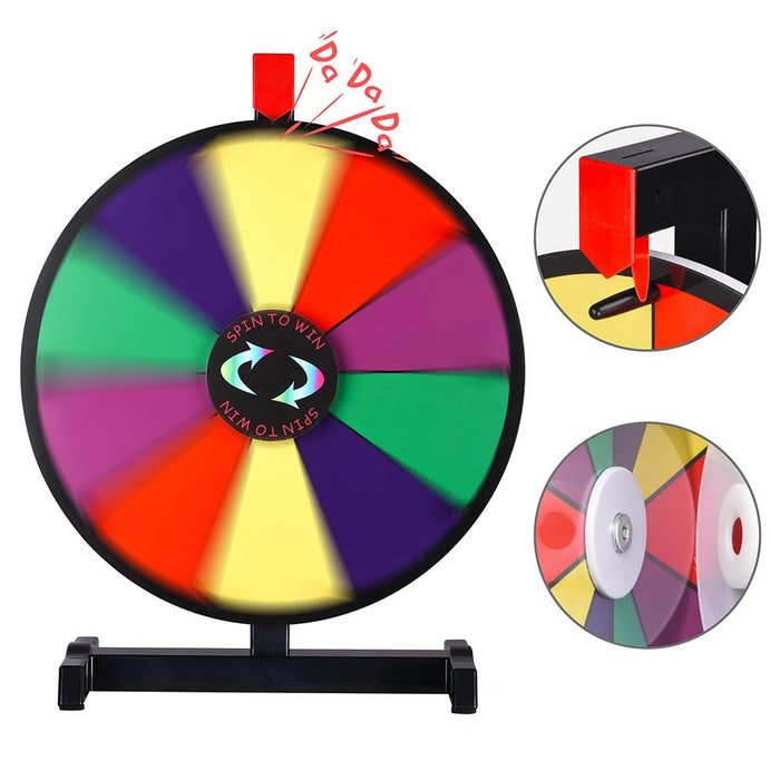 WinSpin 15" Tabletop Prize Wheel Dry Erase Dark Rainbow