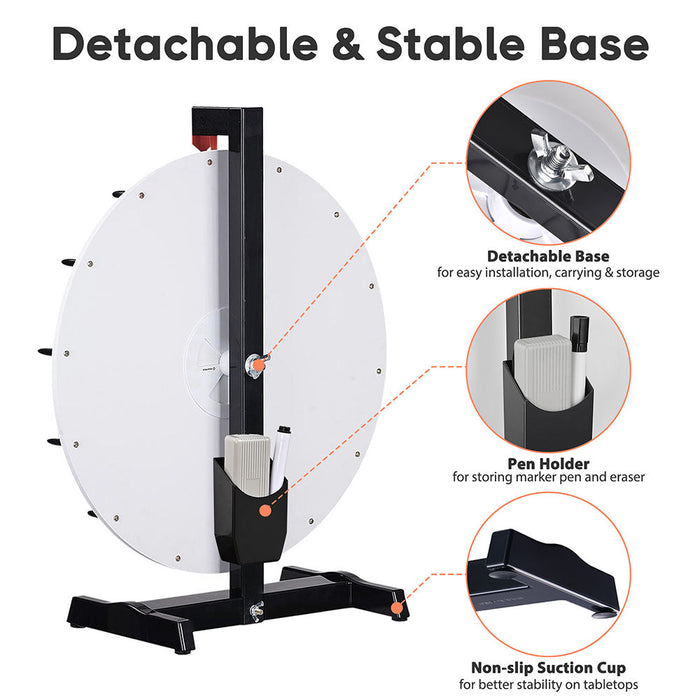 WinSpin 24" Tabletop Prize Wheel Colorful Dry Erase