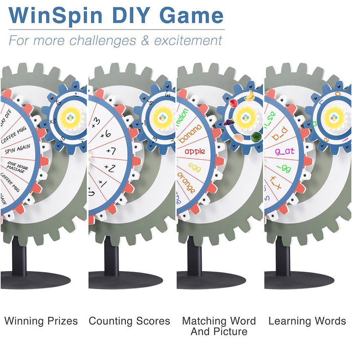 WinSpin Gears Spinning Wheel Tabletop, 24"