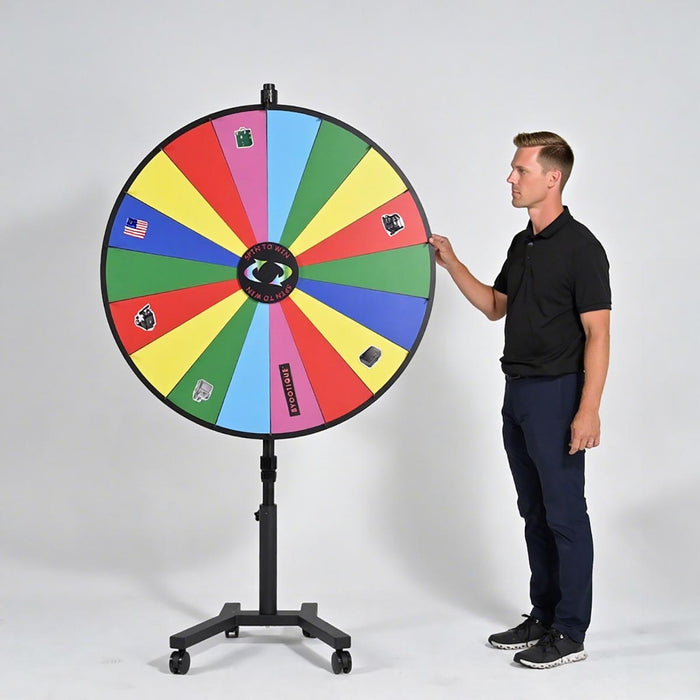 WinSpin 48" Rolling Stand Prize Wheel Color (Preorder)
