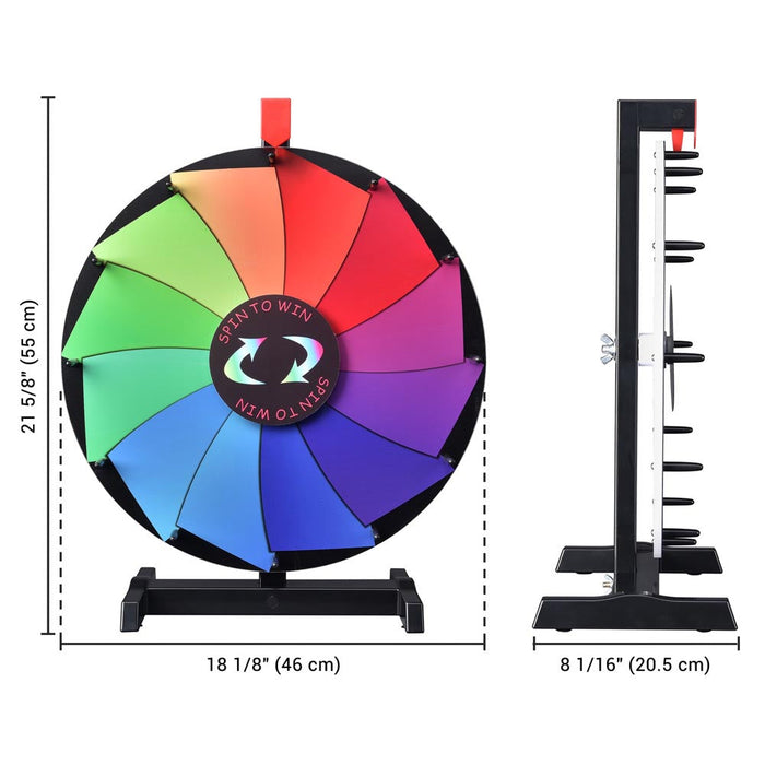 WinSpin 18" Prize Wheel Tabletop Custom Wheel 12-Slot