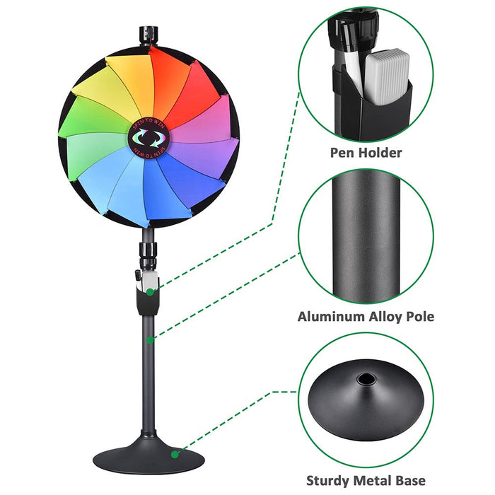 WinSpin 24" Prize Wheel Tabletop Floor Stand 12-Slot