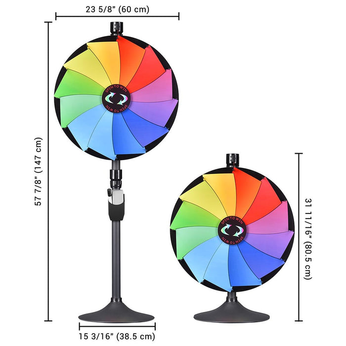 WinSpin 24" Prize Wheel Tabletop Floor Stand 12-Slot