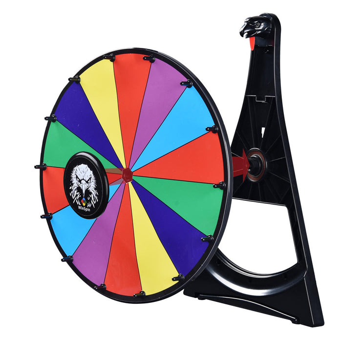 WinSpin 20" Prize Wheel Tabletop Lay Flat with Bald Eagle