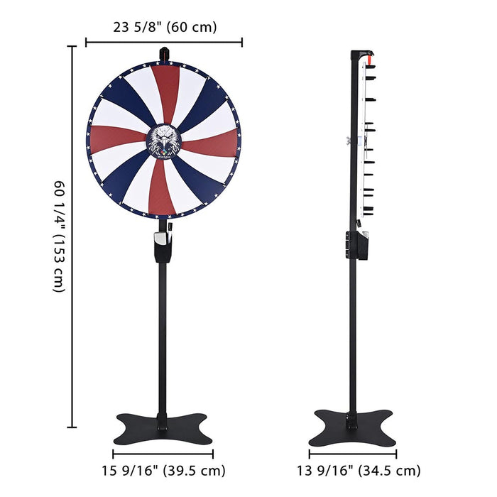 WinSpin 24" Floor Stand Tabletop Prize Wheel Bald Eagle Head