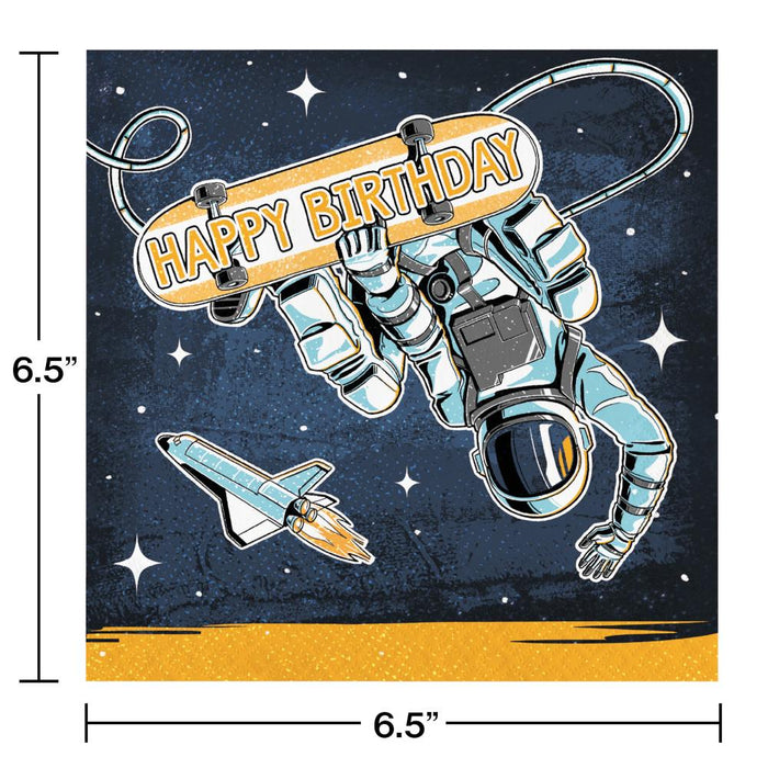 Bulk Space Skater Luncheon Napkins (192 per Case)