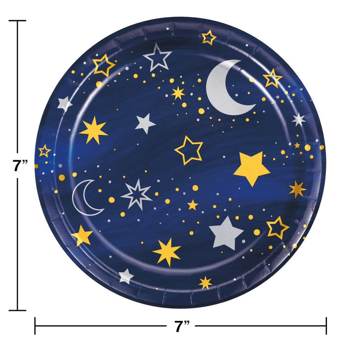 Bulk Starry Night Paper Dessert Plates (96 per Case)