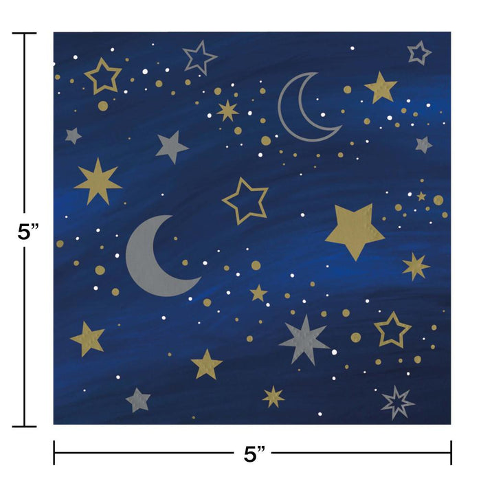 Bulk Starry Night Beverage Napkins (192 per Case)