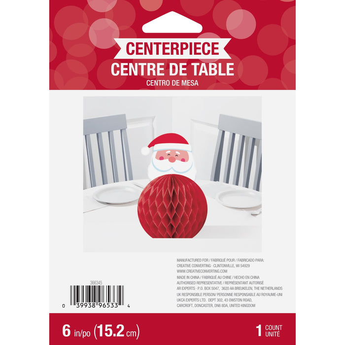 Bulk 6" Santa Honeycomb Centerpiece (6 per Case)