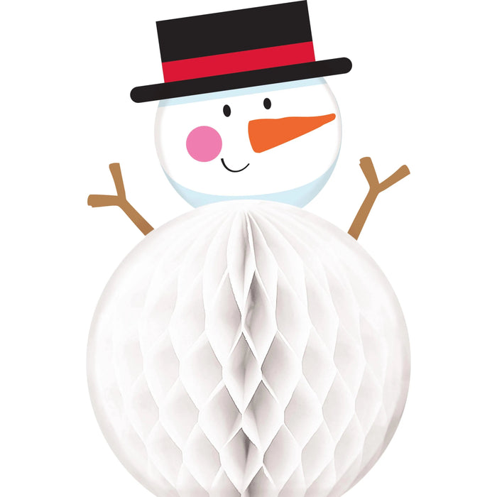 Bulk 6" Snowman Honeycomb Centerpiece (6 per Case)