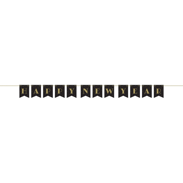 Bulk New Years Ribbon Banner Shaped (12 per Case)