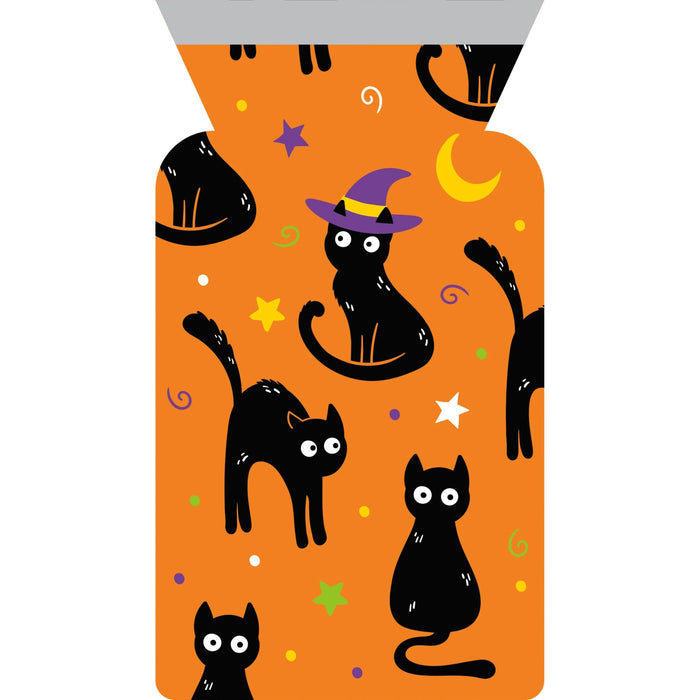 Bulk Halloween Cat Cello Bag with Zipper (144 per Case)