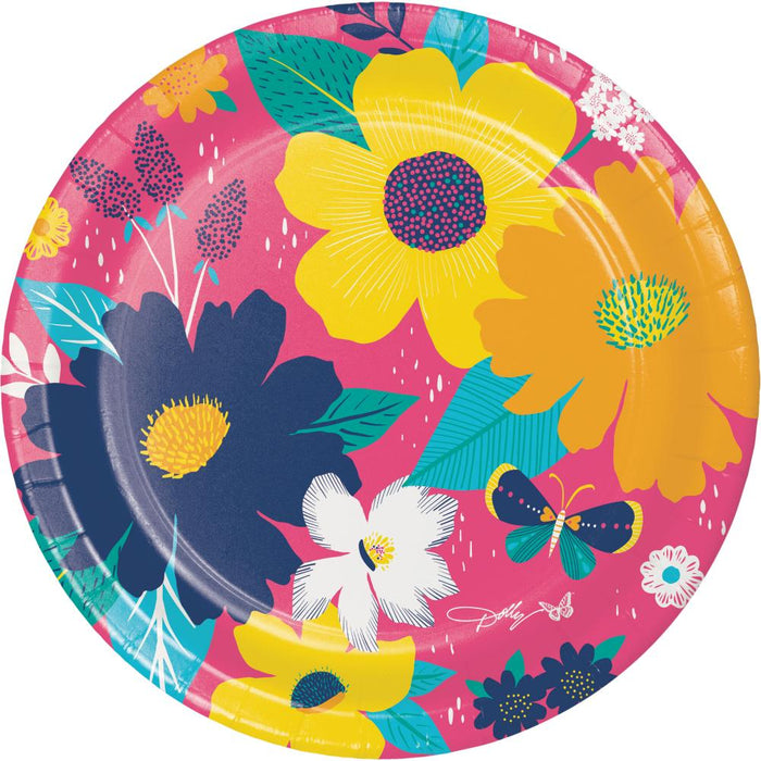 Bulk Dolly Parton Blossoming Beauty Paper 7" Dessert Plates (Case of 96)