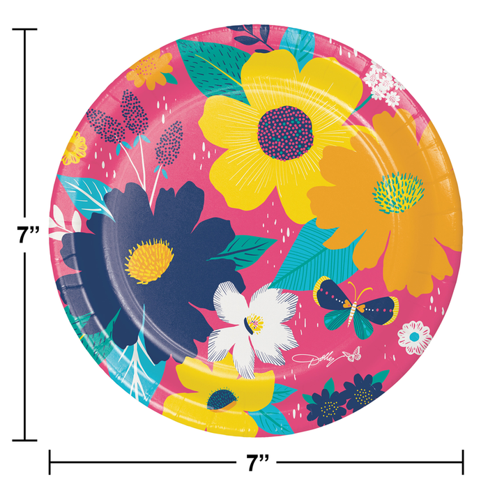 Bulk Dolly Parton Blossoming Beauty Paper 7" Dessert Plates (Case of 96)