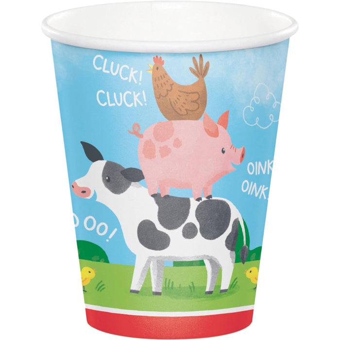 Bulk Farm Animals Hot/Cold Paper Cups 9oz. (96 per Case)