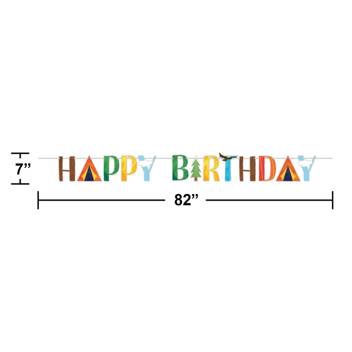 Bulk Outdoor Adventure Letter Banner w/ Ribbon (6 per Case)