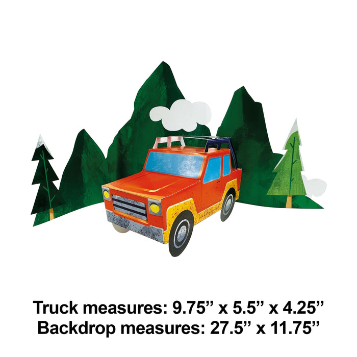 Bulk Outdoor Adventure Centerpiece 3D Jeep (6 per Case)