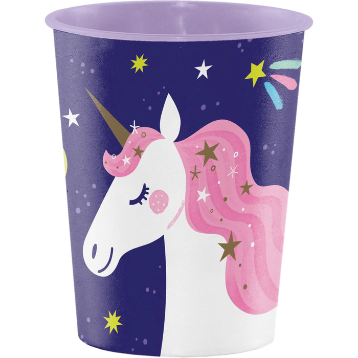 Bulk Unicorn Galaxy Plastic Keepsake Cup 16oz. (12 per Case)