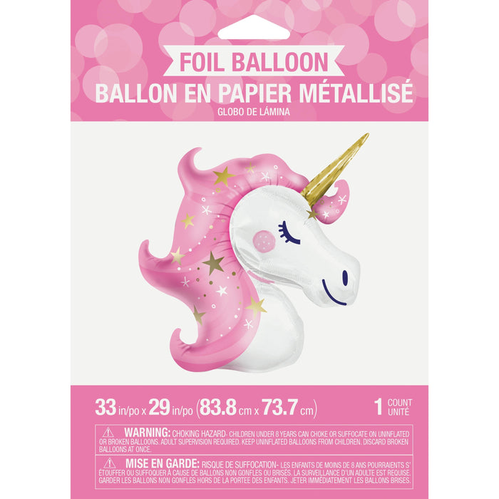 Bulk Unicorn Galaxy Metallic Balloon Unicorn Shaped (10 per Case)