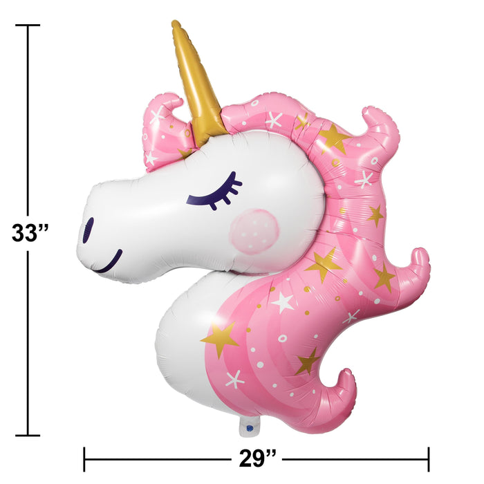 Bulk Unicorn Galaxy Metallic Balloon Unicorn Shaped (10 per Case)