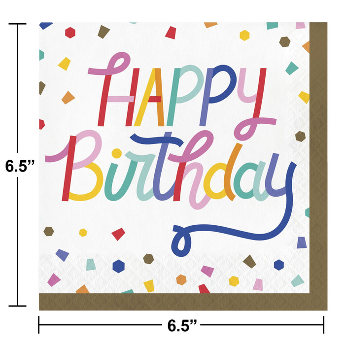 Bulk Birthday Confetti 2Ply Luncheon Napkin (192 per Case)