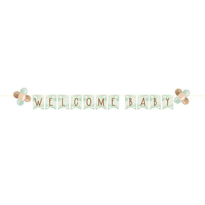 Bulk Teddy Bear Ribbon Banner w/ Latex Balloons (12 per Case)