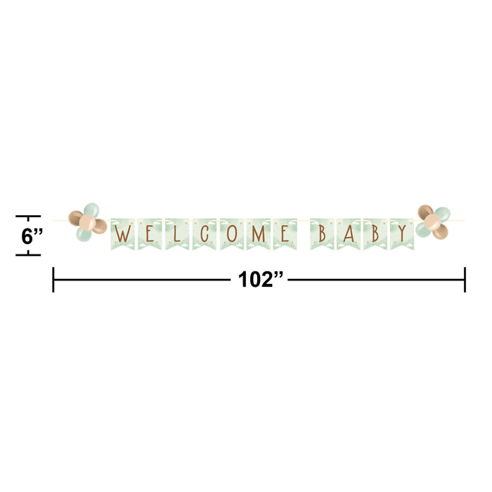 Bulk Teddy Bear Ribbon Banner w/ Latex Balloons (12 per Case)