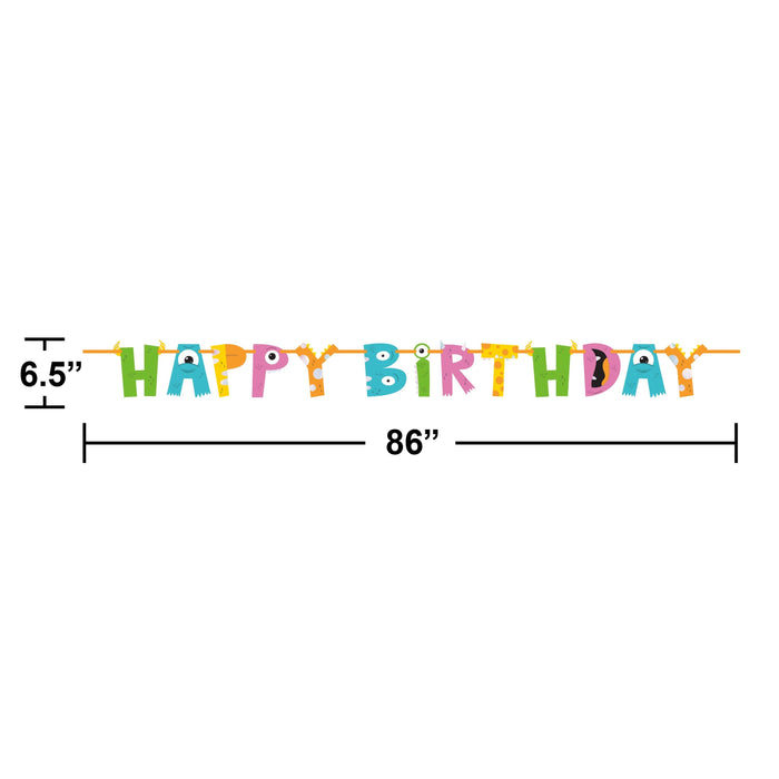 Bulk Monsters Letter Banner w/ Ribbon (6 per Case)