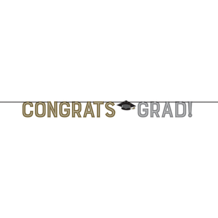 Bulk Grad Glamor Shaped Banner with ribbon (12 per Case)