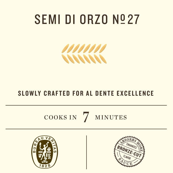 Rummo Semi Di Orzo Pasta, Case of 12, 1 Pound Bags