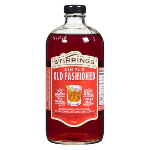 Stirrings Old Fashioned Cocktail Mixer, Case of 6, 25.4 Fluid Ounce