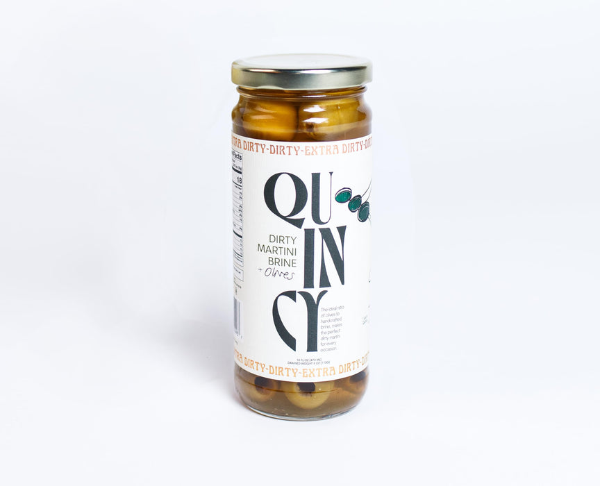 Quincy Dirty Martini Olive Brine, Case of 6, 16 Fluid Ounce