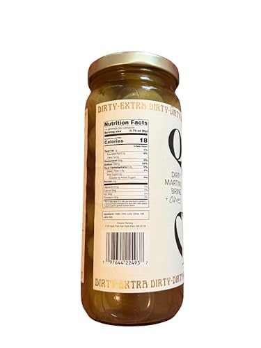 Quincy Dirty Martini Olive Brine, Case of 6, 16 Fluid Ounce