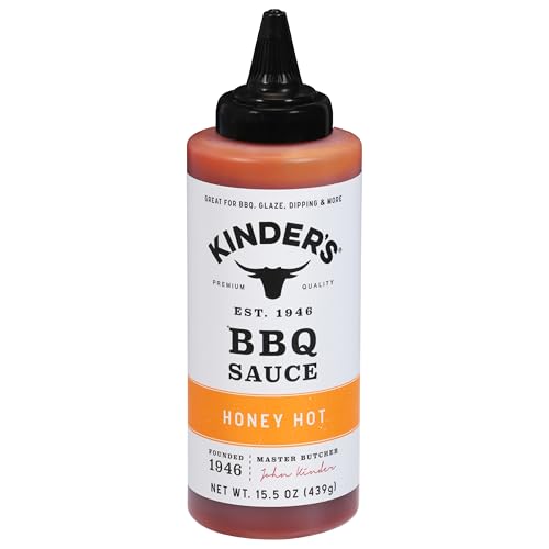 Kinder's Honey Hot BBQ Sauce, Case of 6, 15.5 Ounce
