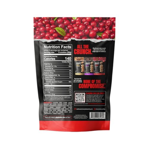 Every Body Eat Cranberry Vanilla Cookie Bites, Case of 6, 5 Ounce Bags