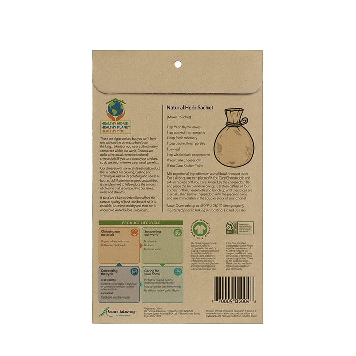 If You Care Certified Organic Unbleached Cheesecloth, Case of 12, 2 Yards