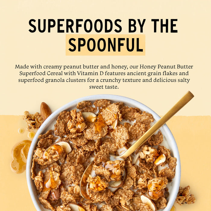 Purely Elizabeth Honey Peanut Butter Superfood Cereal, 11 Oz Boxes, Case of 10