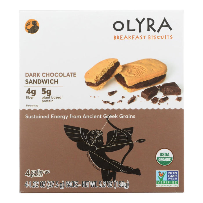 Olyra Breakfast Sandwich Biscuit Dark Chocolate - 5.3 Oz (Pack of 6)