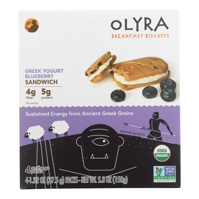 Olyra Breakfast Sandwich Biscuit with Greek Yogurt & Blueberry Filling (Pack of 6)
