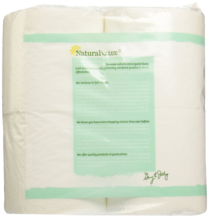 Natural Value Bath Tissue, 250 Sheets, Case of 4, 12 Count