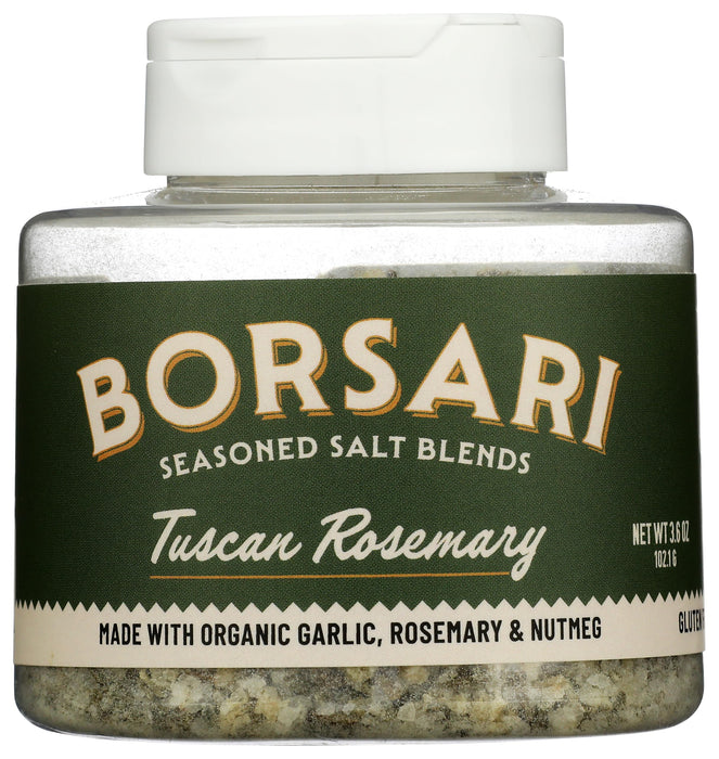 Borsari Organic Tuscan Rosemary Seasoning Salt, Case of 6, 3.6 Ounce Jars