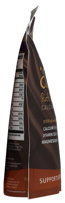 Adora Milk Chocolate Calcium Disks, Case of 6, 30 Count Each